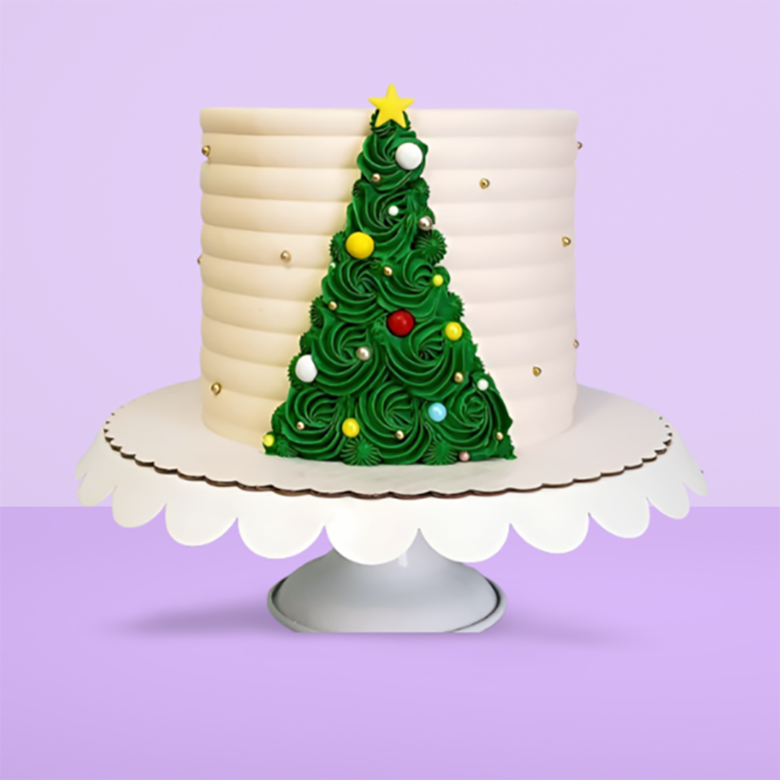 Christmas Tree Theme Cake