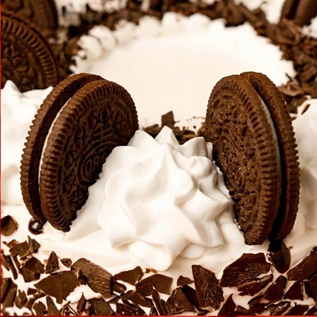 Black Forest Oreo With Chocolate Flakes