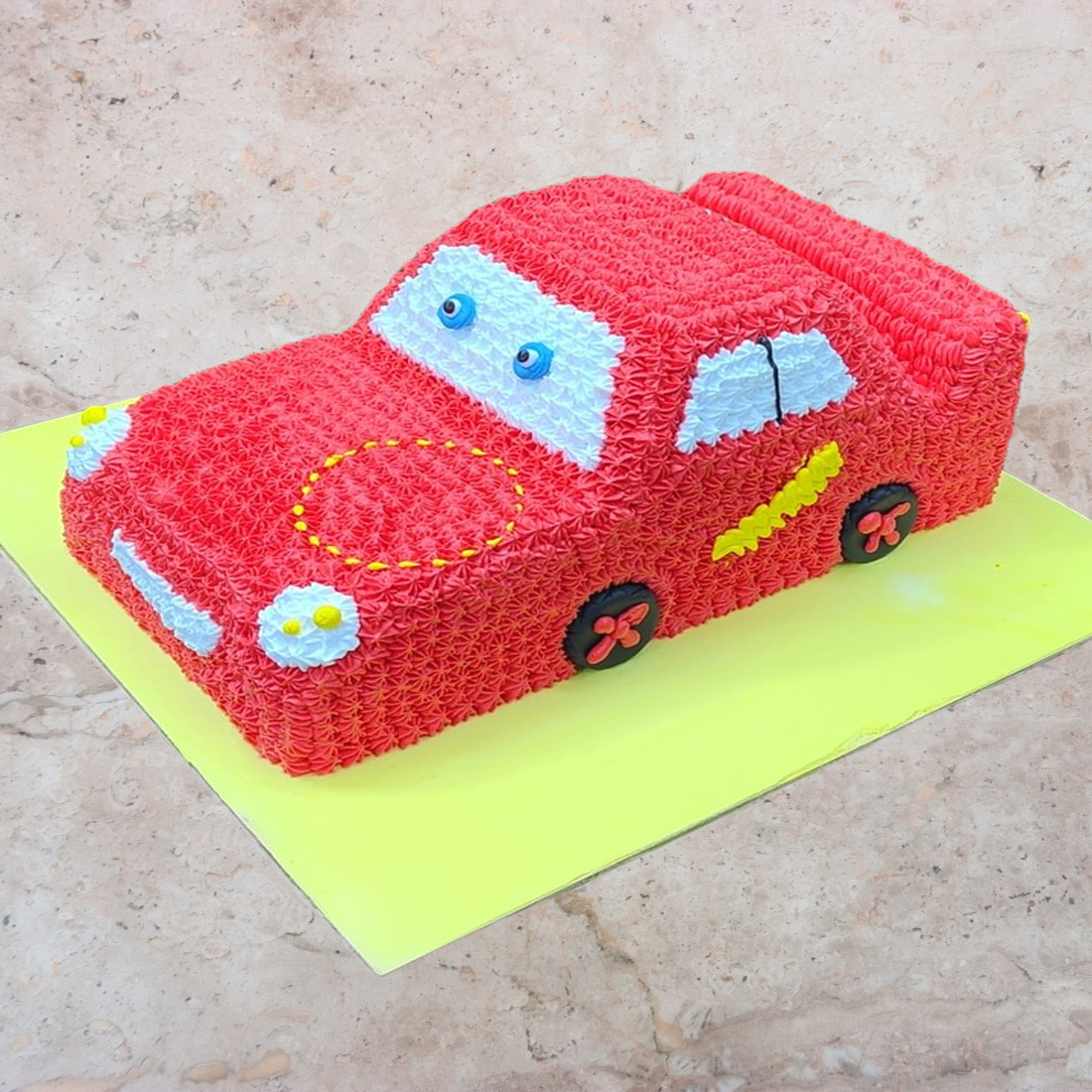 Car Shape Cream Cake