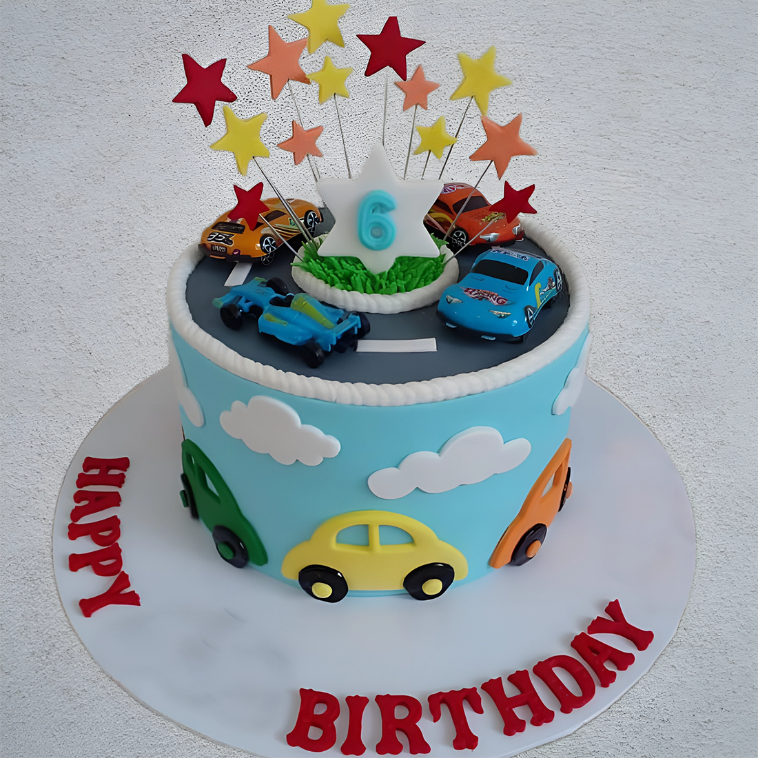 Car Theme Fondant Cake