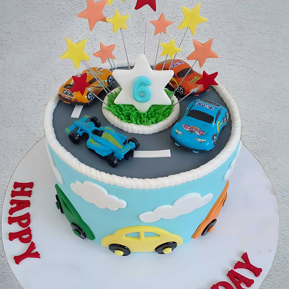 Car Theme Fondant Cake