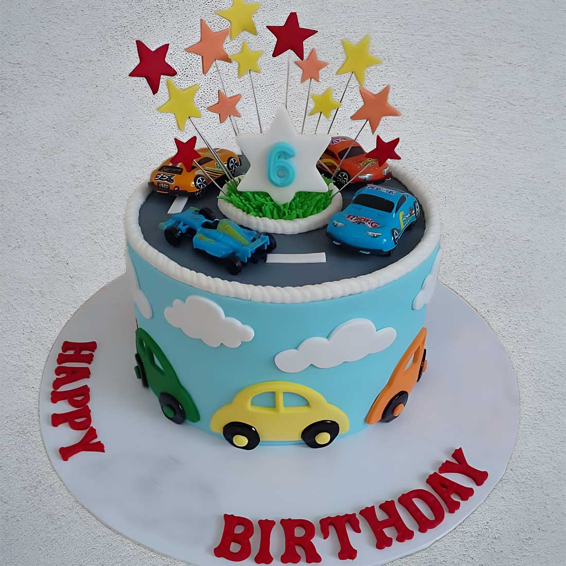 Car Theme Fondant Cake