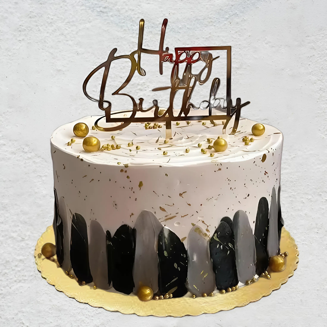 Golden Sprinkle Celebration Cake