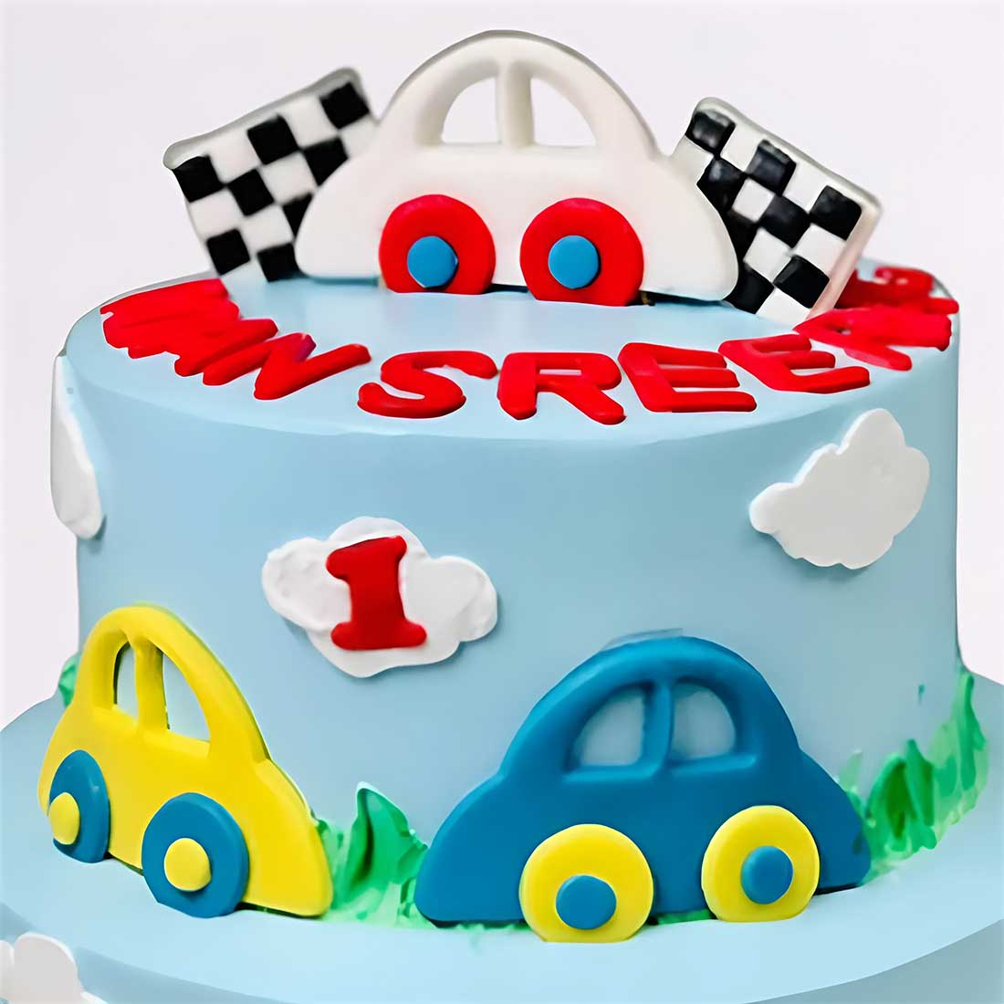 Crazy Car Fondant Cake