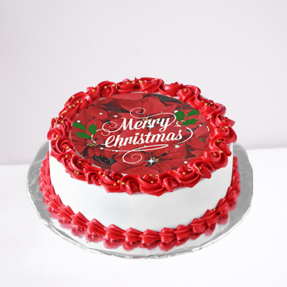 Merry Christmas Photo Cake