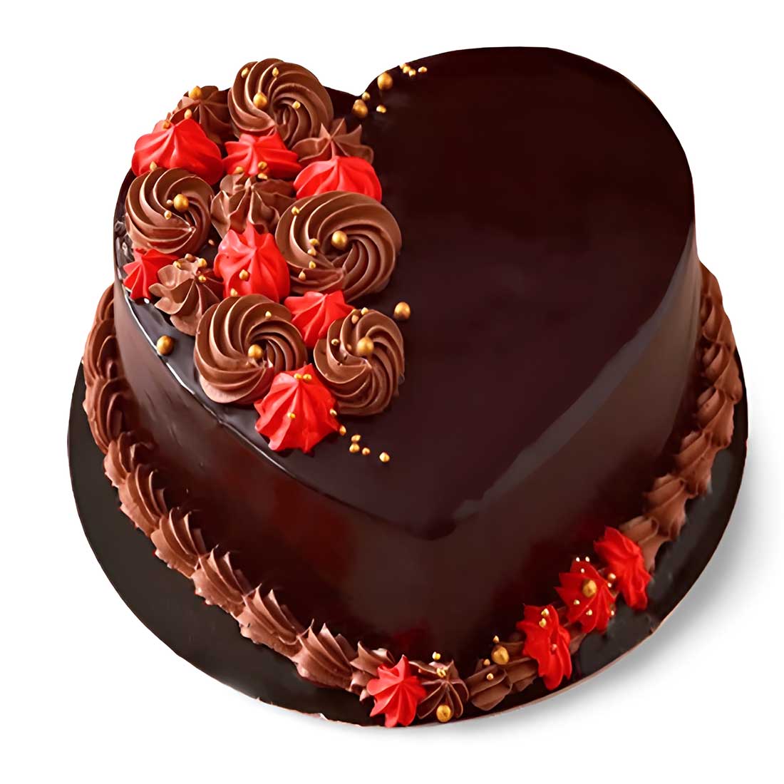 Lip Smacking Chocolate Heart Shape Cake