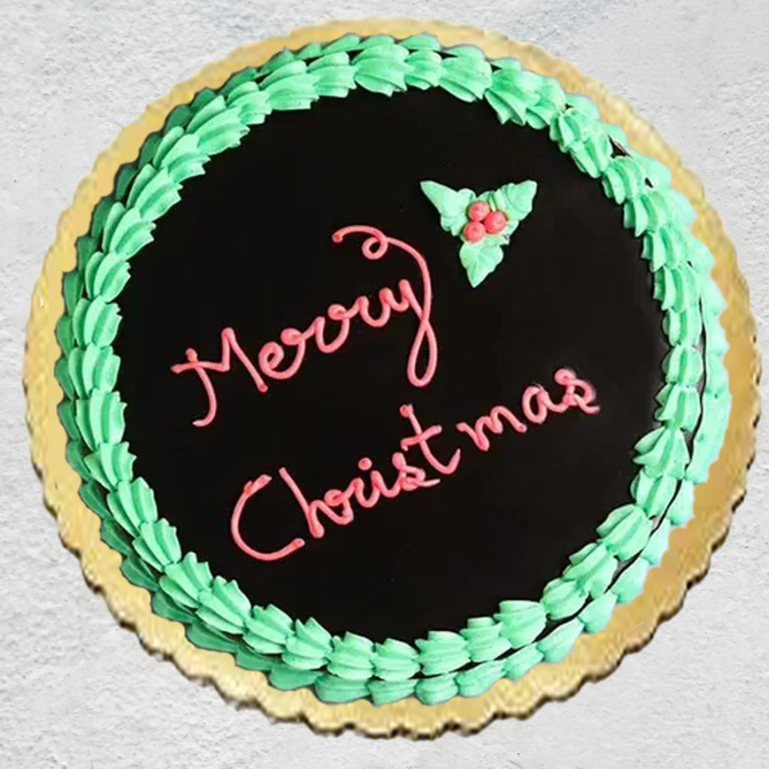 Merry Christmas Chocolate Cake