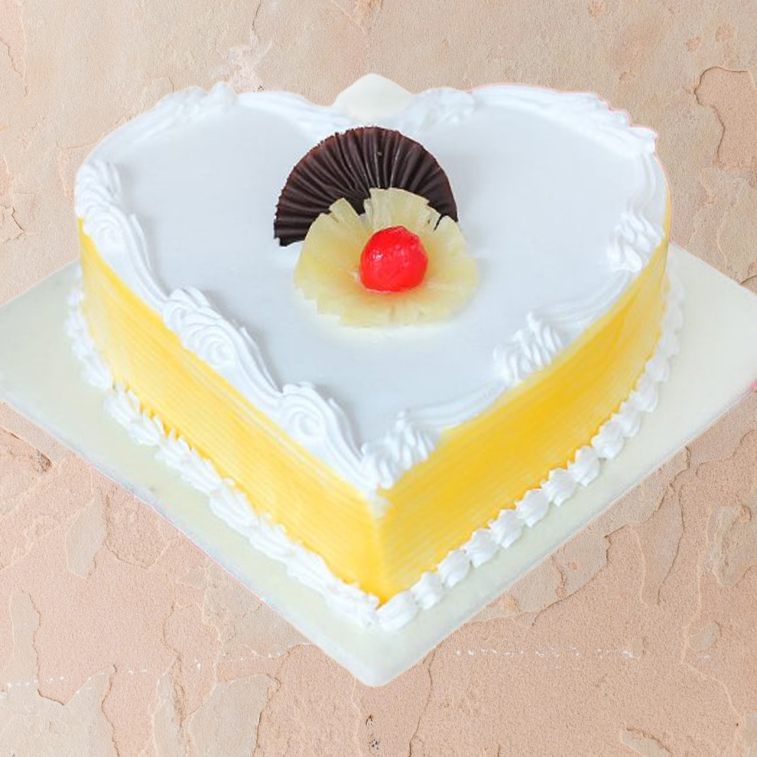 Pineapple Heart Cake