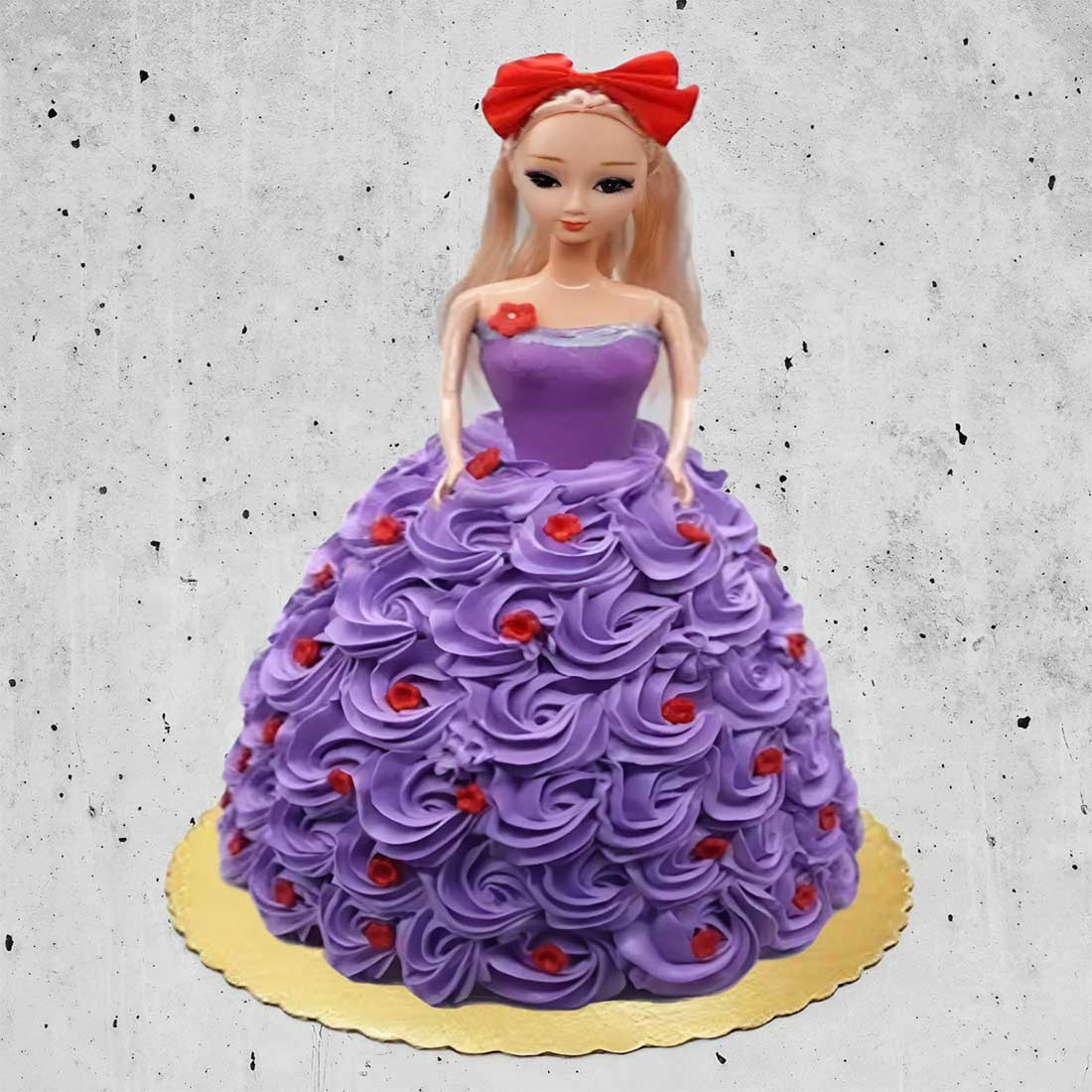 Purple Barbie Doll Cake