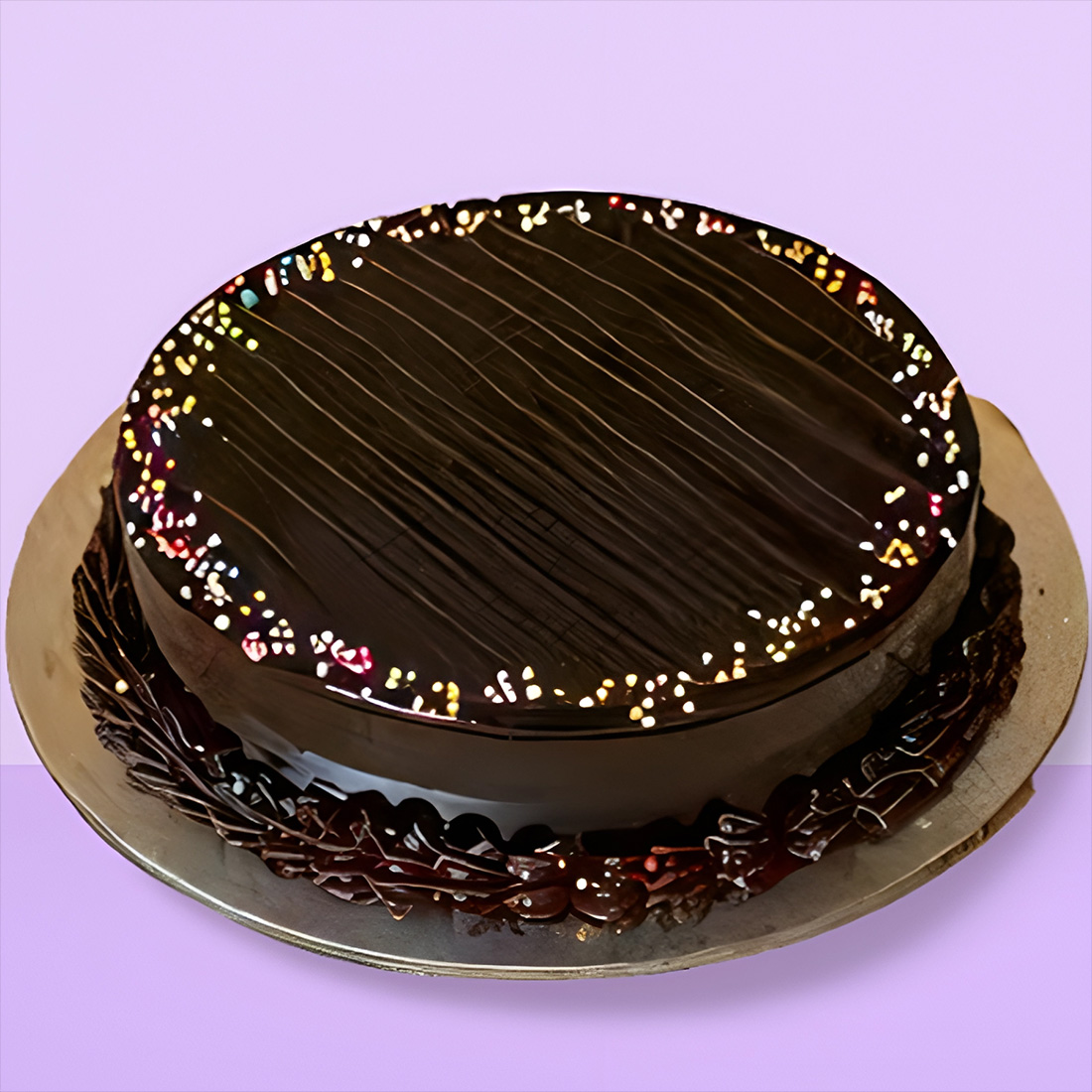 Round Chocolate Truffle Cake