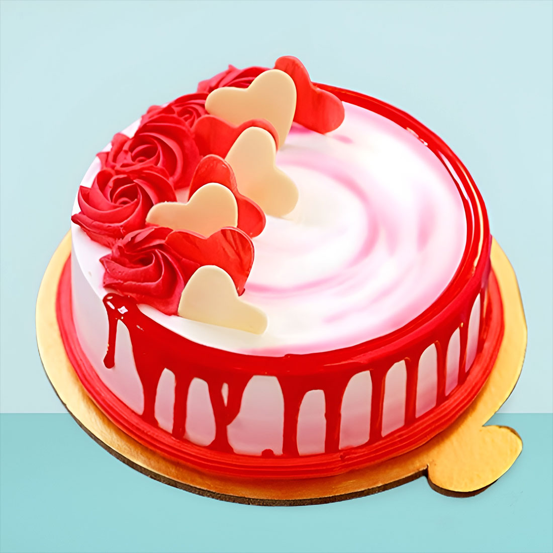 Strawberry Heart Cake