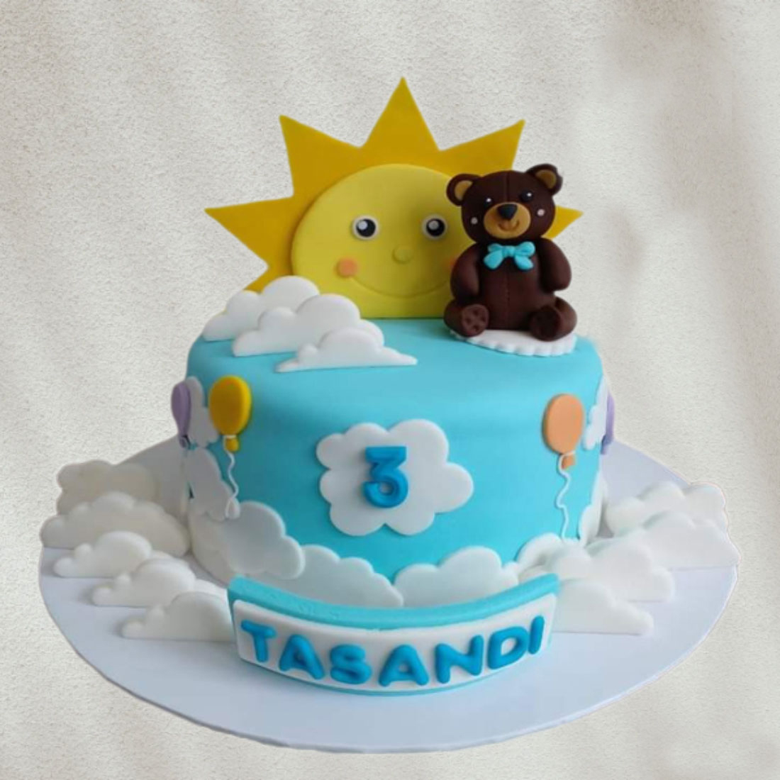 Sunshine N Teddy Bear Celebration Cake