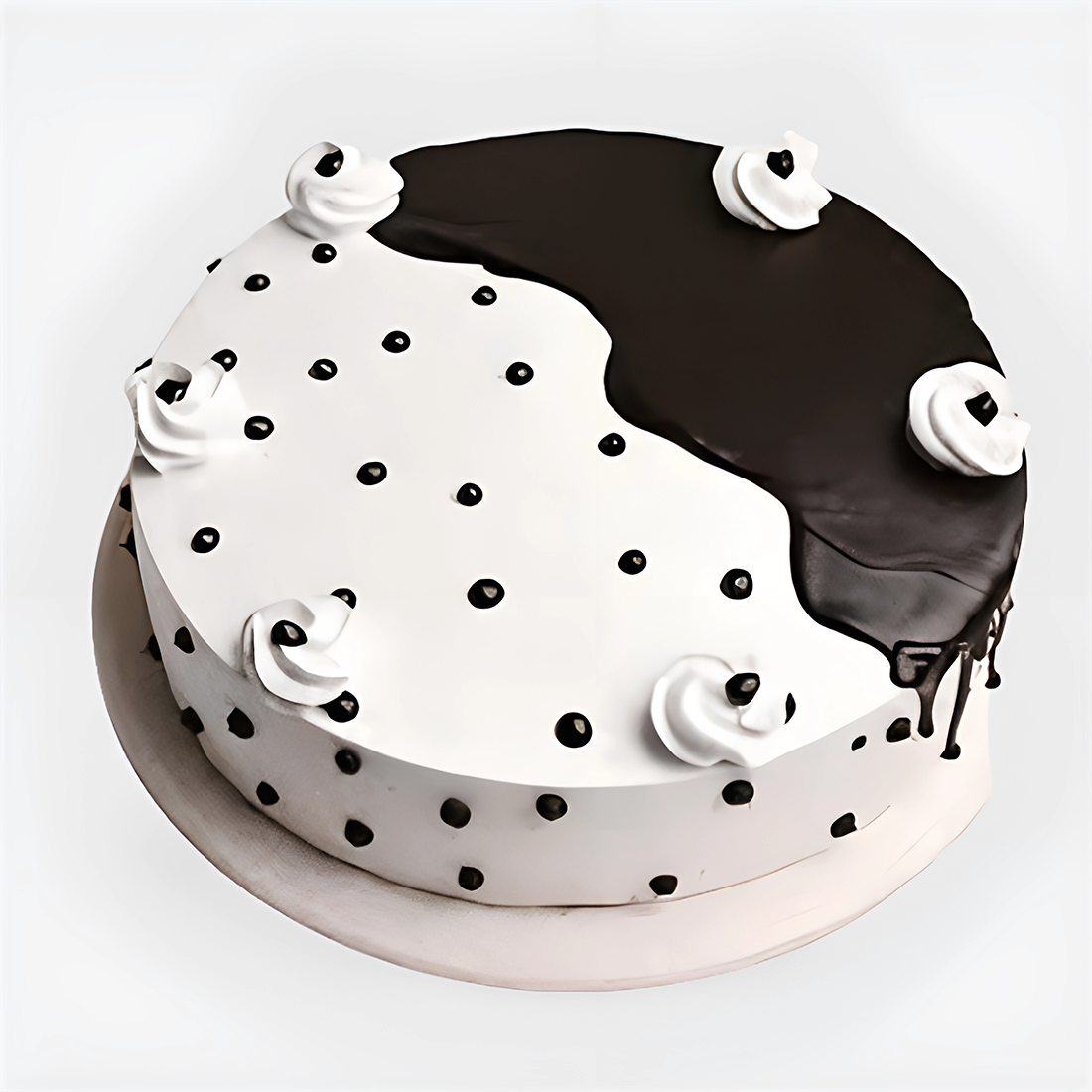 White N Black Chocolate Cake