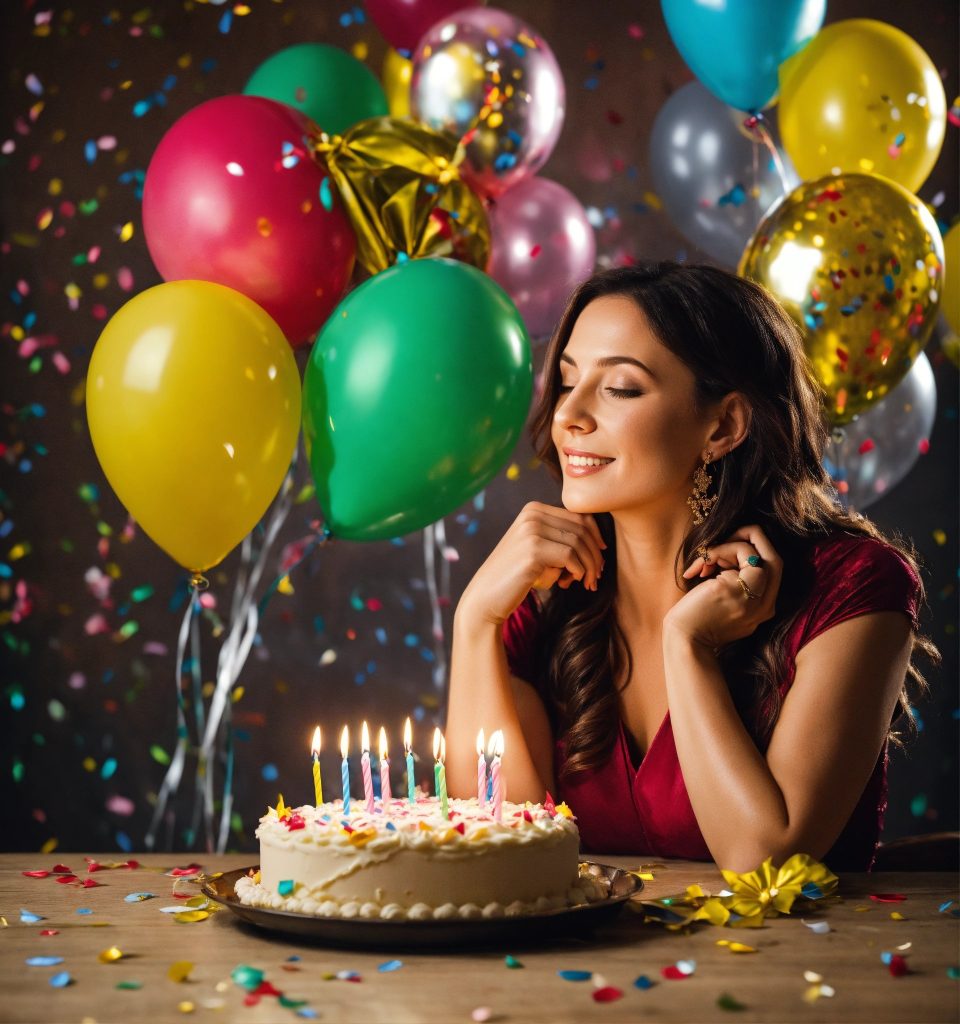 Girl celebrating birthday